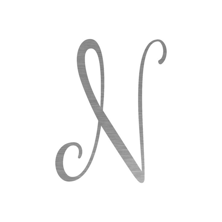 Elegant Script-Inspired Stylized Letter Design for Unique Nail Art Concepts