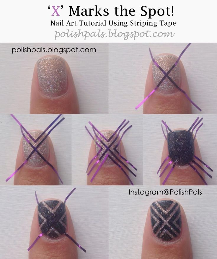 Nails With Tape Design