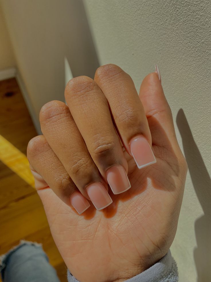 Chic Ombre Nude Nails: A Versatile and Sophisticated Minimalist Choice.