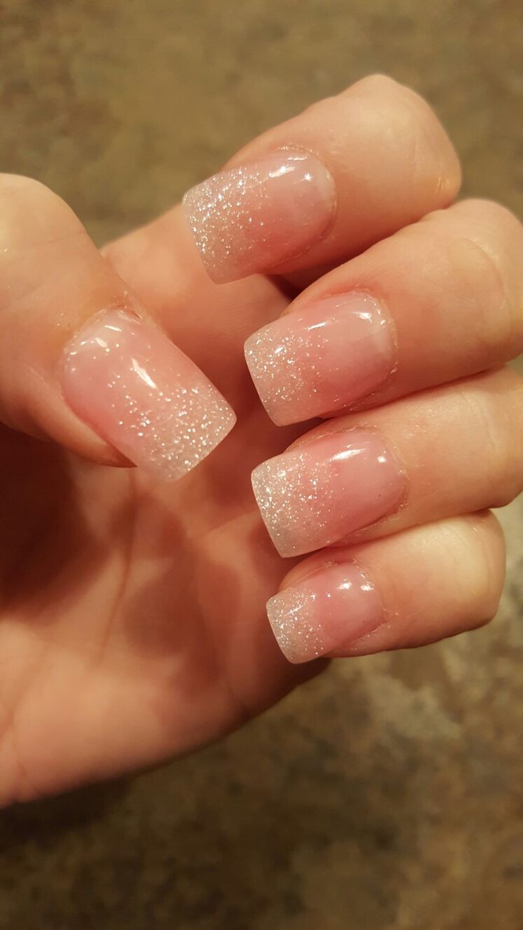 Chic Sparkling French Tip Nails: A Versatile Choice for Elegant Occasions.