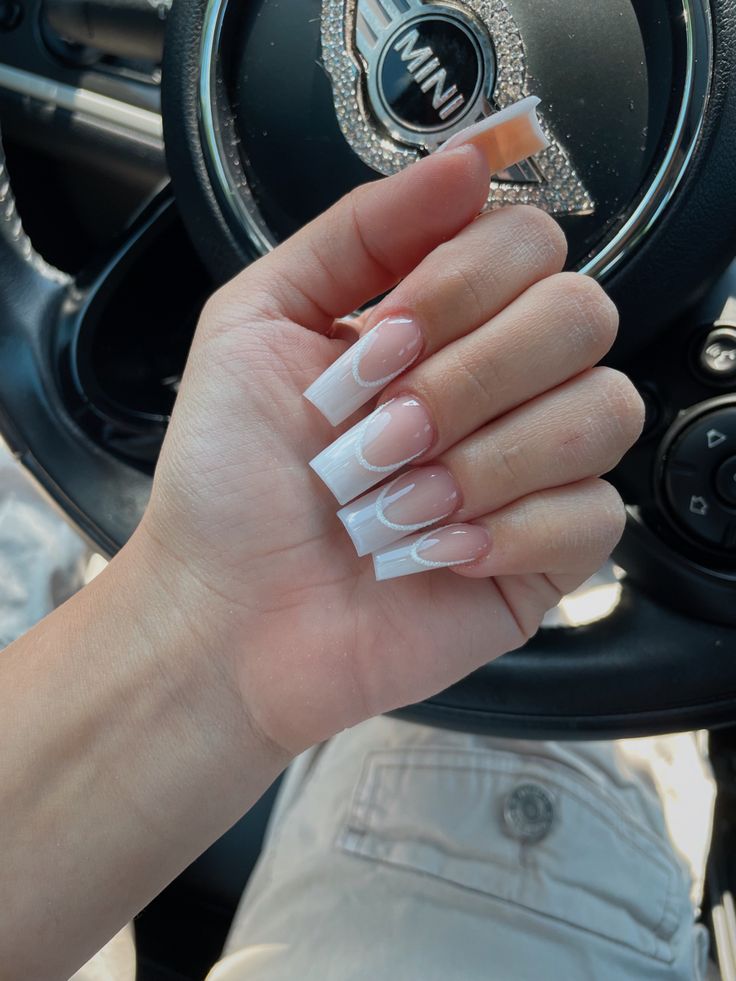 Chic Long Square French Tips: A Modern Take on Classic Nail Design