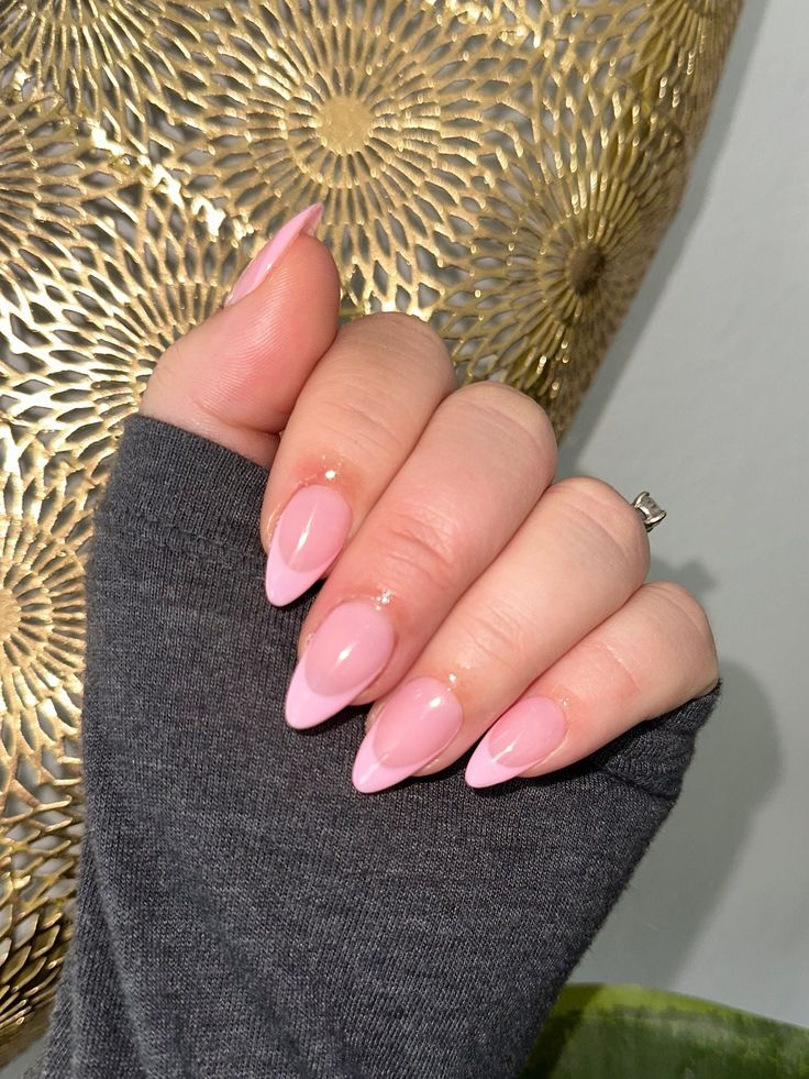 Elegant Almond-Shaped Soft Pink Nails for Any Occasion