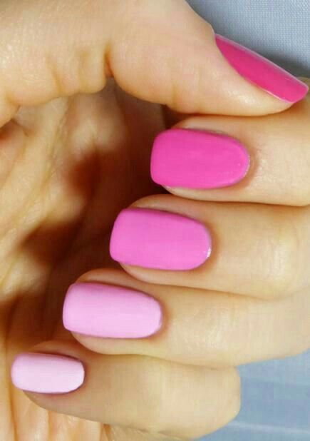 Charming Pink Ombre Nail Design for a Playful Manicure Touch.