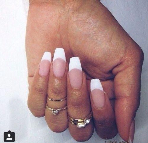 Elegant French Tip Nail Design: A Classic and Chic Look with Soft Pink and Crisp White.