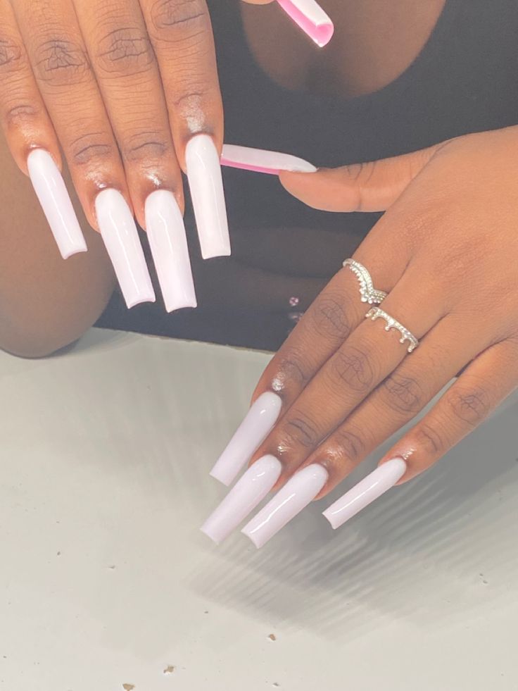 Sophisticated Soft Pink Acrylic Nail Design for Modern Elegance