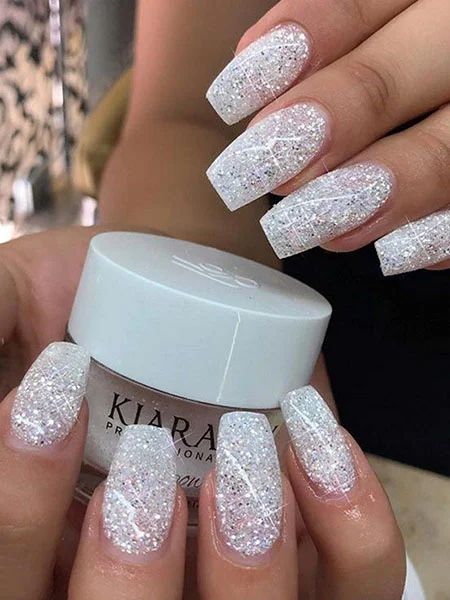 Dip Powder Nails With Glitter