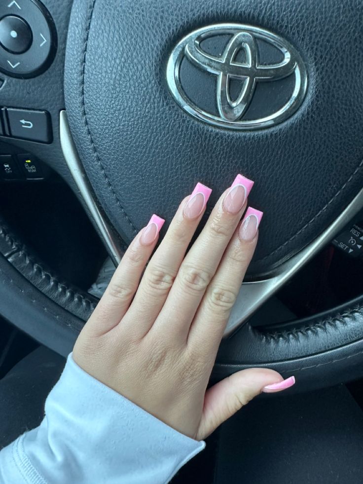 Elegant Soft Pink Square Nail Design for Chic Casual Outings