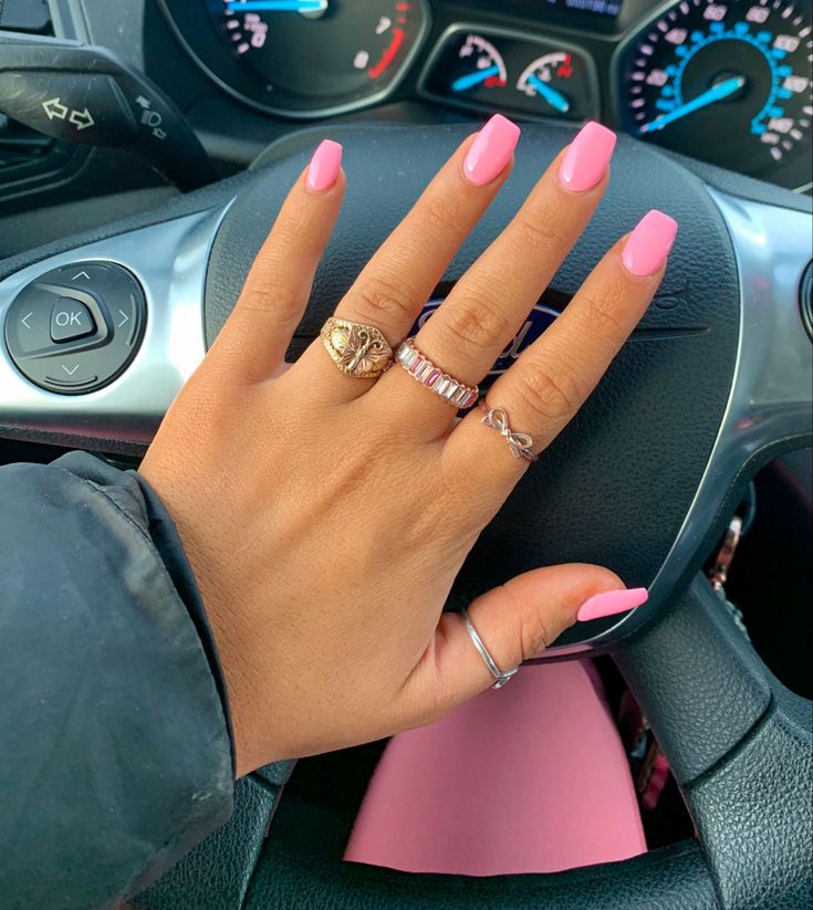 Vibrant Pink Nails: A Chic Accent for Any Casual Event