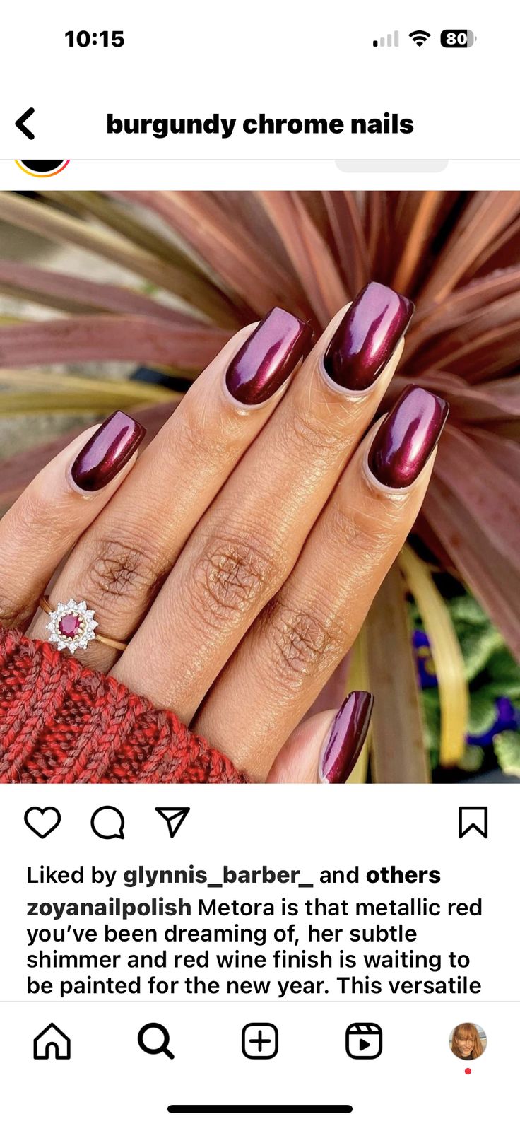 Burgundy Chrome Nails: A Versatile, Elegant Design for Any Occasion.