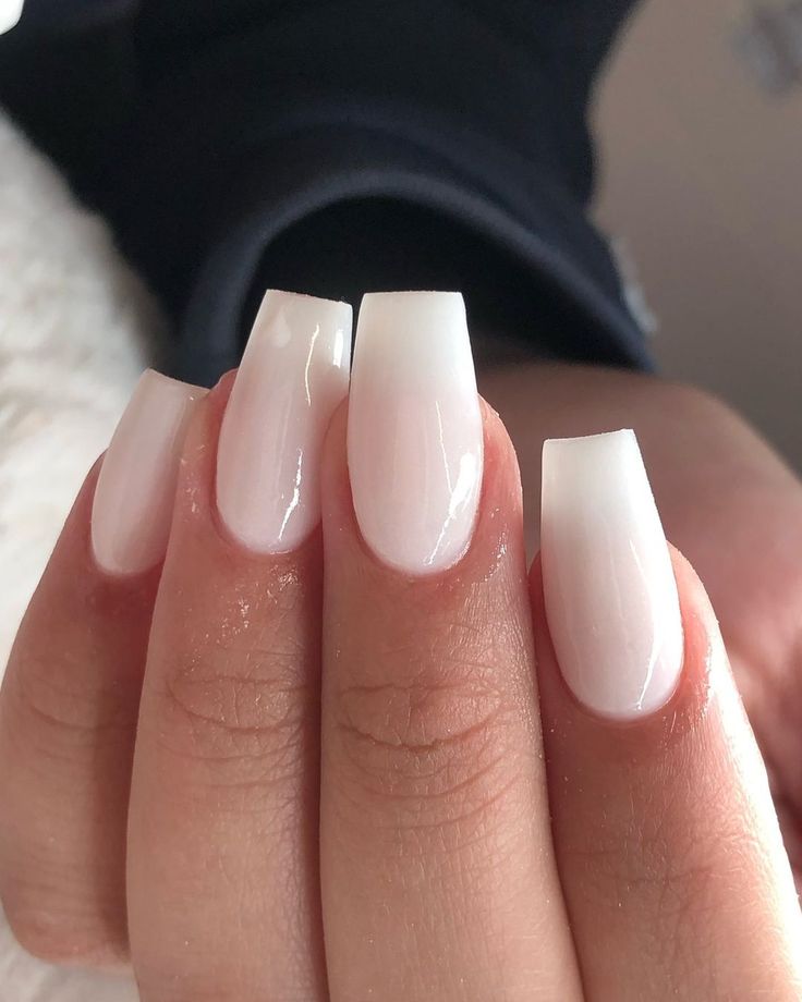 Chic Glossy White Square-Tip Nail Design for Any Occasion