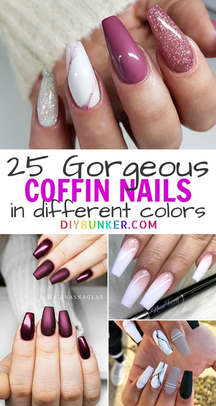 Diverse Coffin Nail Designs: A Fusion of Bold Colors and Intricate Patterns