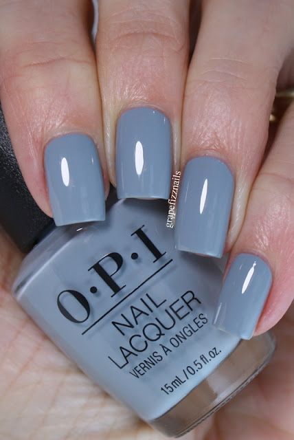 Chic Sophisticated Gray Nail Design with Glossy Finish for All Occasions.