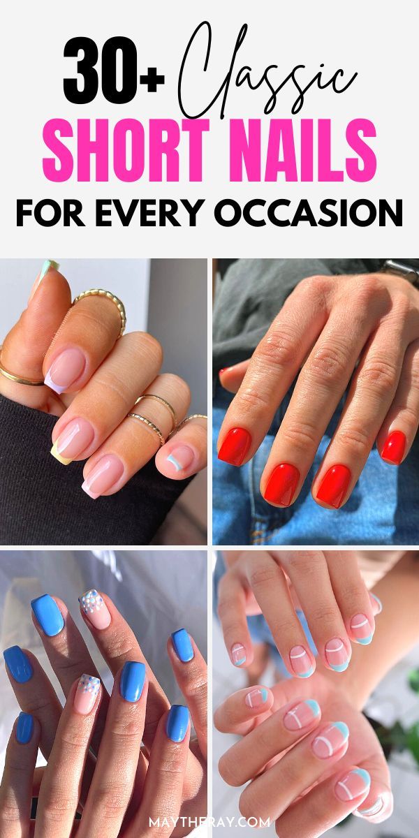 Versatile Classic Short Nail Designs: A Blend of Elegant and Playful Styles