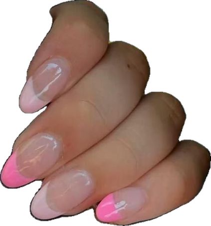 Chic French Tip Nail Design with Soft Pink Gradient for Versatile Style