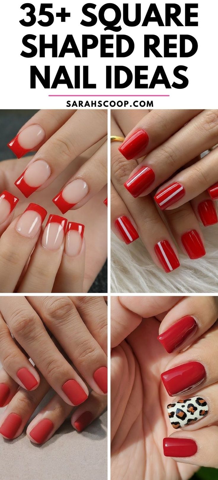 Chic Red Square Nails: From Classic Solids to Bold Patterns