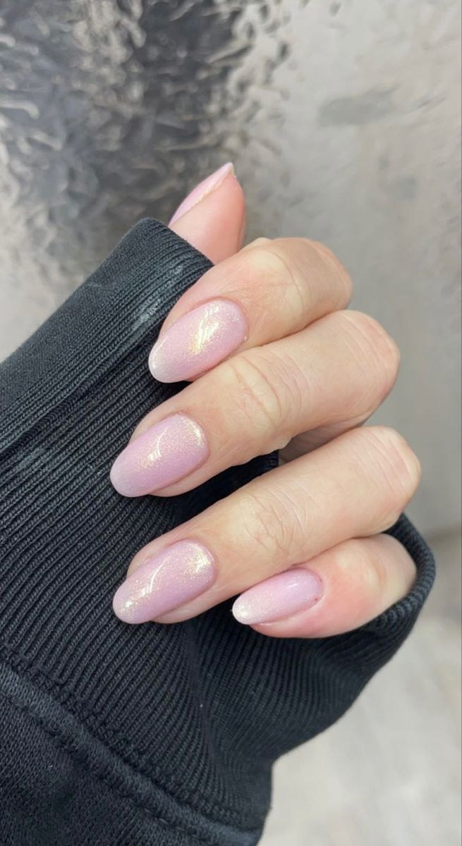 Sophisticated Soft Pink Ombre Nail Design with Glossy Finish