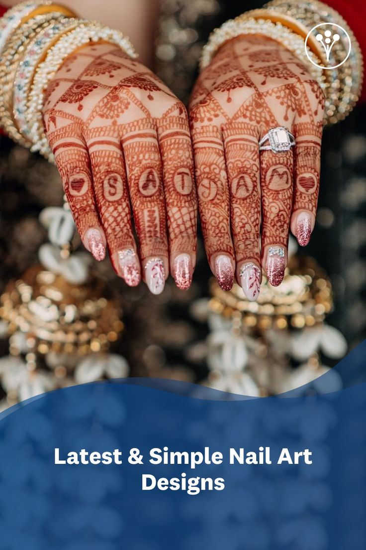 Bridal Nail Art With Mehendi