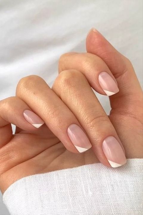 Sophisticated Minimalism: Elegant Nude Nails with Subtle French Tips