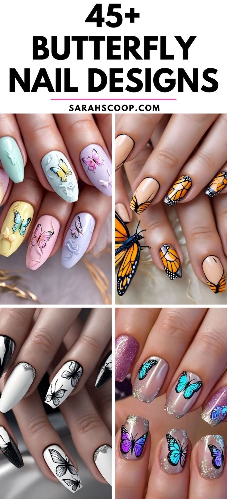 Vibrant Butterfly Nail Designs: A Creative Expression of Whimsy and Style.