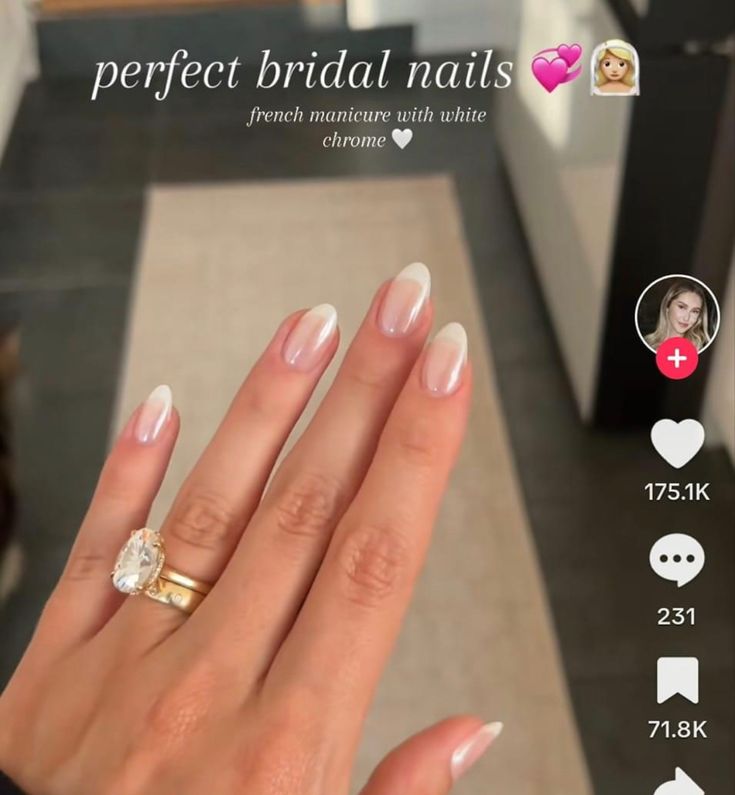 Chic Classic French Manicure for Elegant Bridal Nails