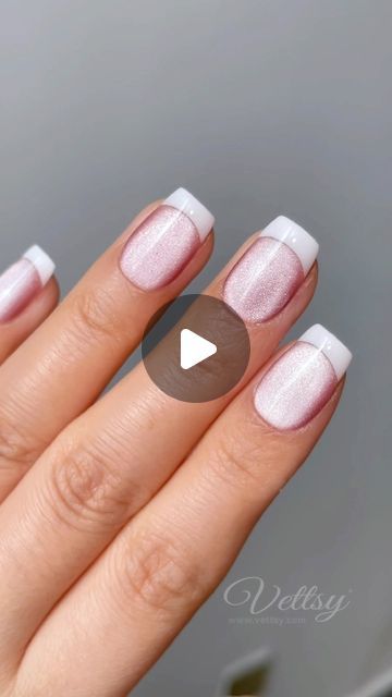 Sophisticated Soft Pink Manicure with Delicate White Tips