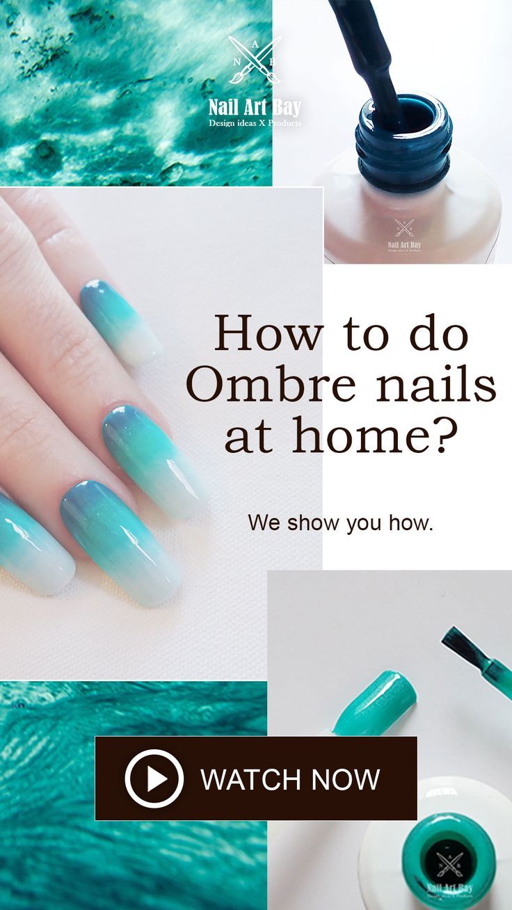 Stunning Ombre Teal Nails: A Gradient Blend for an Eye-Catching Look.