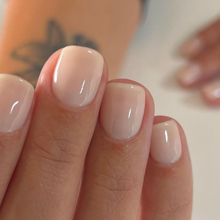 Elegant Minimalistic Nude Nail Design for Everyday Sophistication.