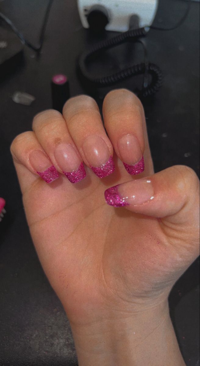 Vibrant Pink French Tips: A Glamorous and Playful Nail Design