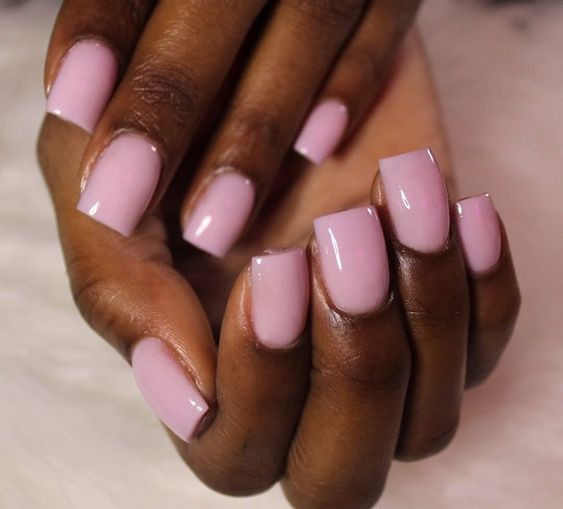 Chic Delicate Pink Manicure with Glossy Finish for Any Occasion