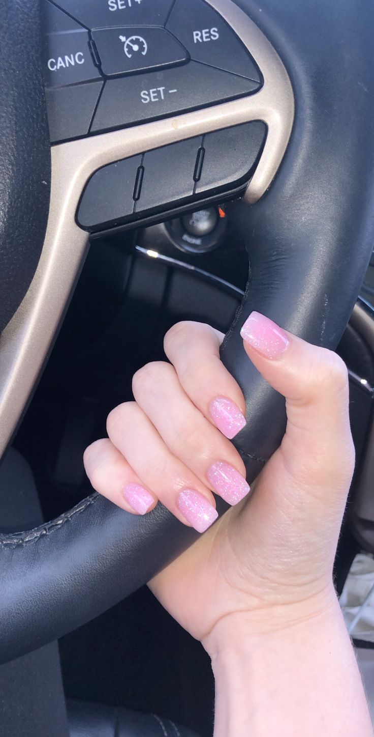 Charming Sparkly Pink Ombre Nails: Elegant Manicure for Any Occasion