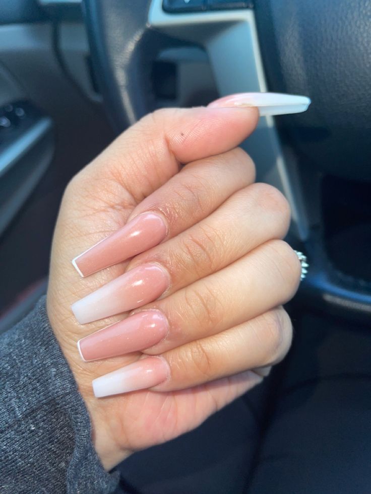 Elegant Ombre and French Tip Nail Design for Any Occasion.