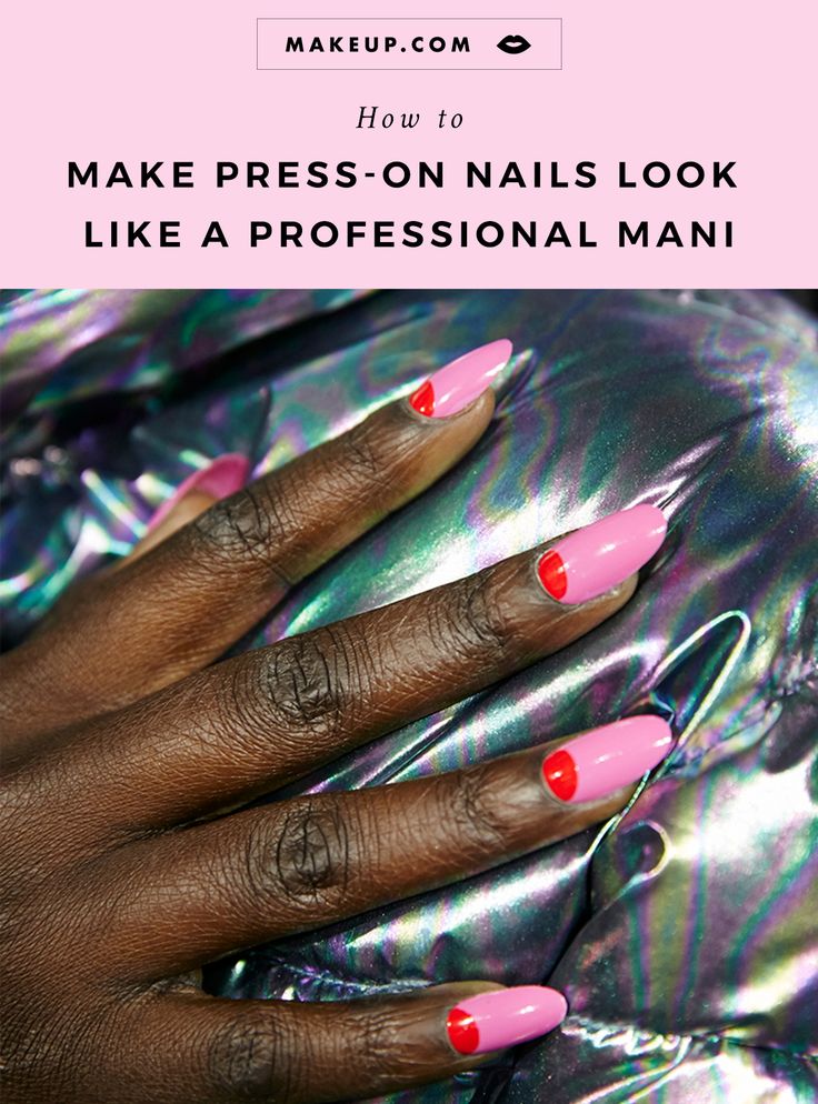 Vibrant Pink Press-On Nails with Bold Red Accents for a Stylish Manicure