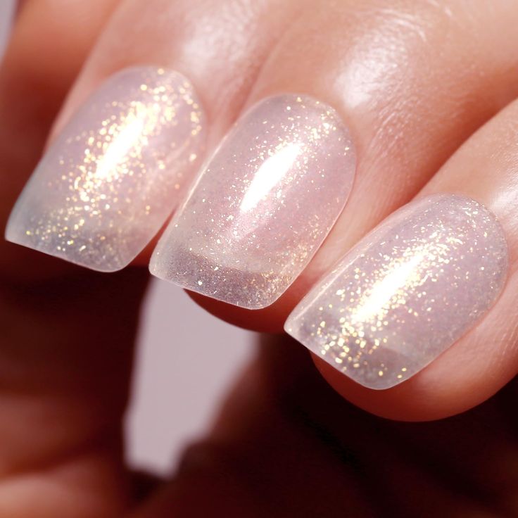 Ethereal Sparkling Ombre Nails: Subtle Glam for Any Occasion