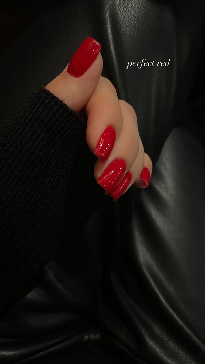 Bold Glossy Red Nails: A Chic Statement for Any Occasion