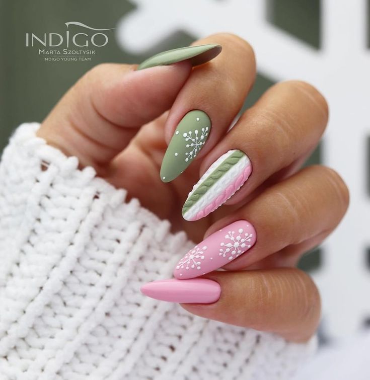 Playful Elegant Nail Design: Matte and Glossy Pastels with Floral Patterns