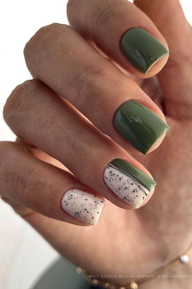 Modern Chic Nail Design: Merged Muted Tones and Playful Textures