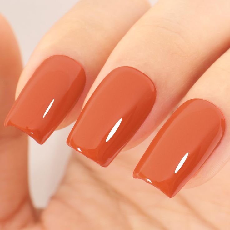 Sophisticated Terracotta Nails: A Timeless Choice for Any Season.