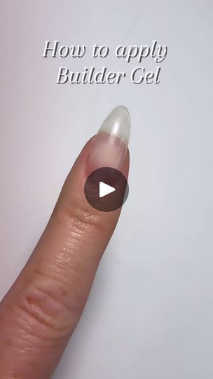 Elegant Almond Tip Nail Design with Clear Builder Gel for a Polished Look.