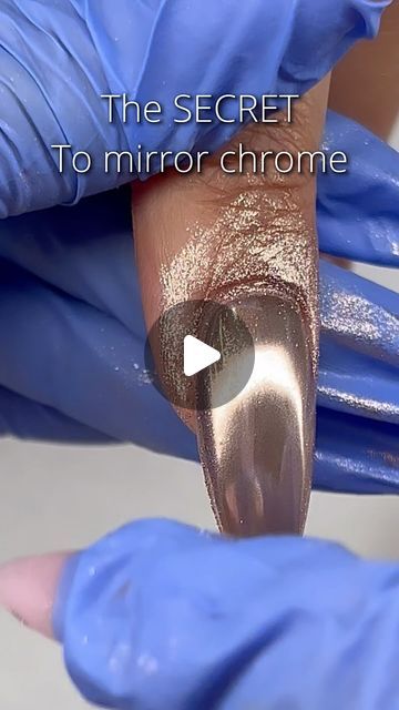 Stunning Mirror Chrome Nail Design with Flawless Application.