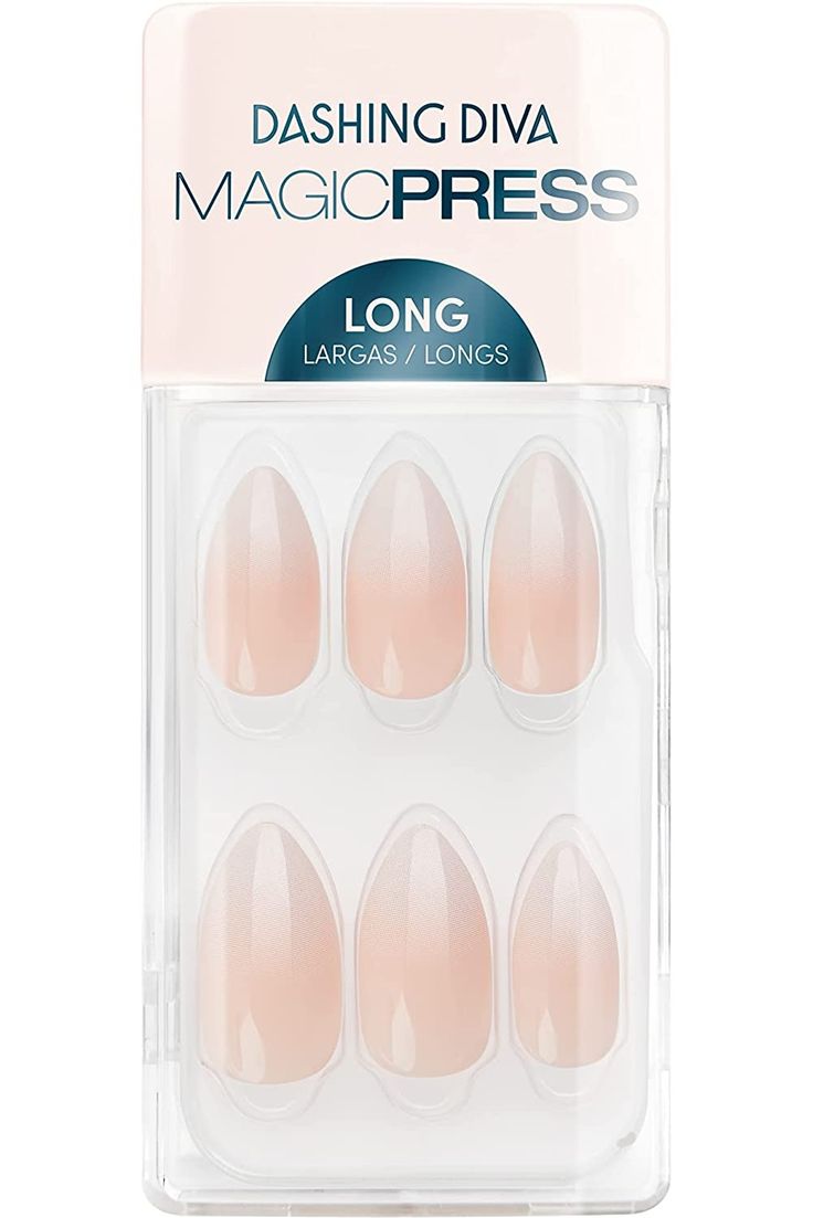 Elegant Long Tapered Press-On Nail Set in Versatile Nude for Easy Salon-Quality At-Home Application