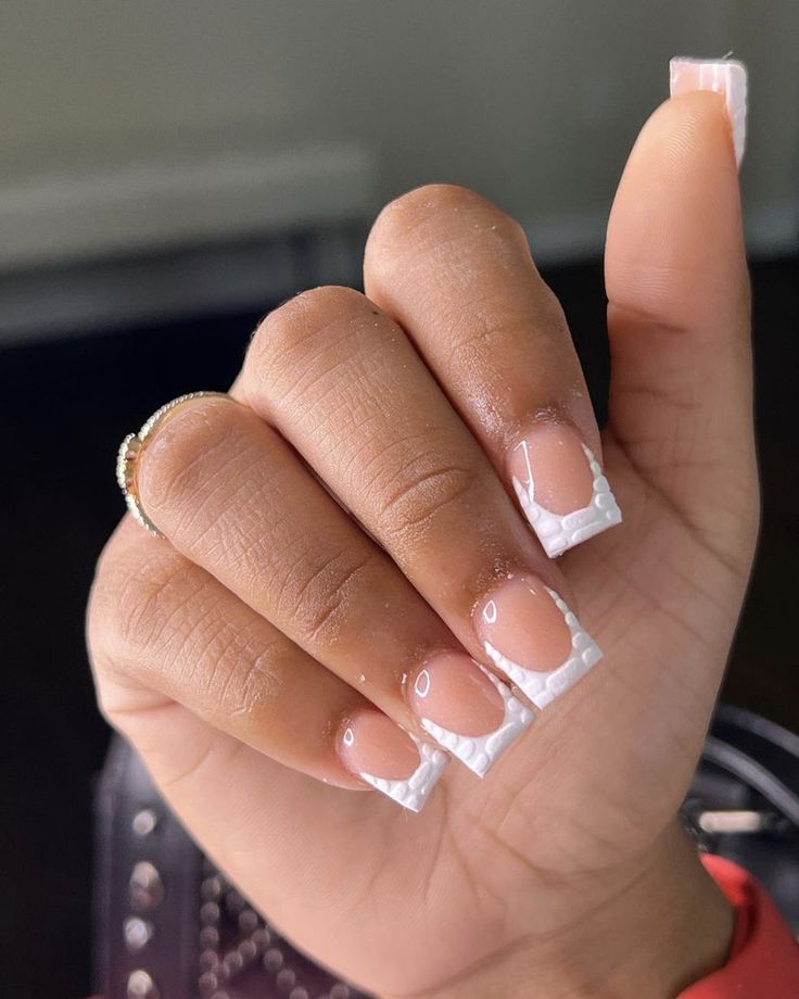 Sophisticated French Tip Nail Design with Glossy Finish