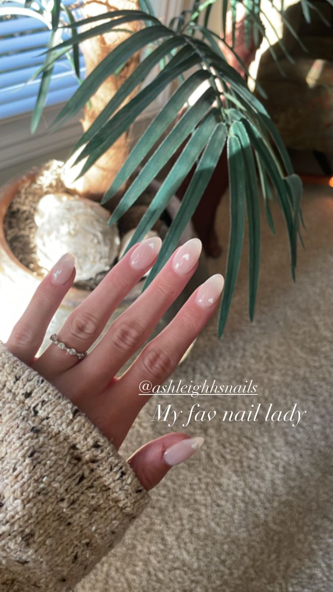 Sophisticated Elegant Nude Stiletto Nails with Subtle Ombre in Soft Pink.