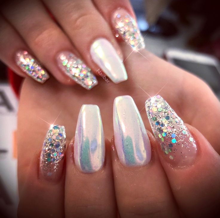 Iridescent and Glitter Nail Design: A Playful Elegance for Any Occasion