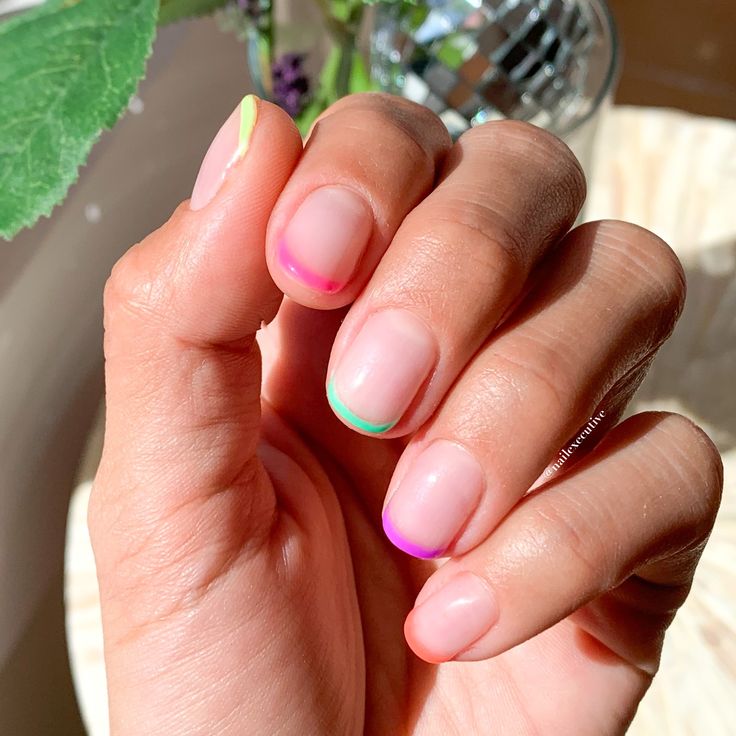 Vibrant Neon French Tips: A Playful Twist on Classic Elegance