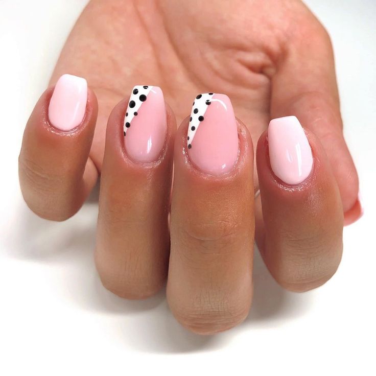 Chic Pink Polka Dot Nails: A Playful and Elegant Manicure for Any Occasion.