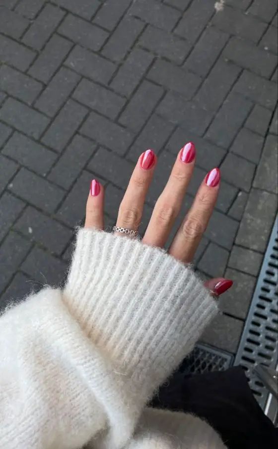 Cheerful Vibrant Pink Nail Design: A Playful Touch for Any Occasion